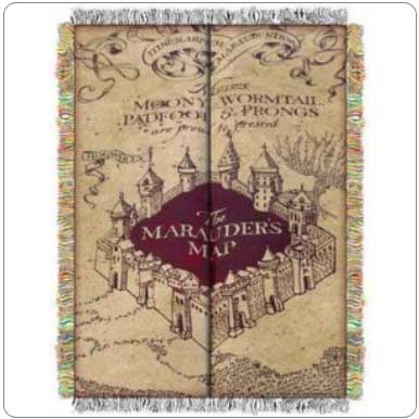 Marauders Map Blanket