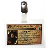 Minerva McGonagall Hogwarts ID Badge