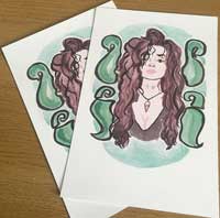 Watercolor Painting of Bellatrix Lestrange