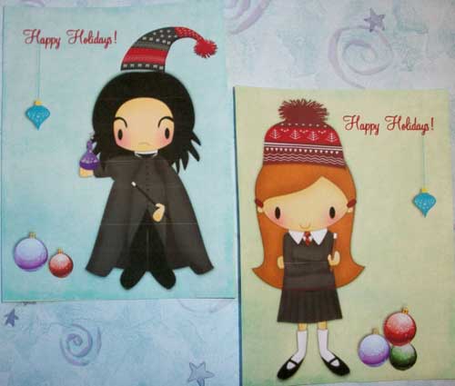 PaintedByRenee Harry Potter Christmas Cards