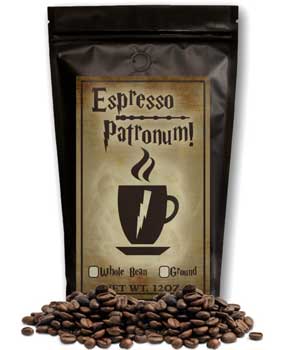 Roasted coffee beans inspired by Harry Potter