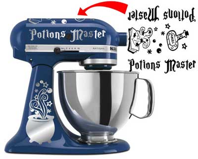 KitchenAid mixer decal inspired by Harry Potter