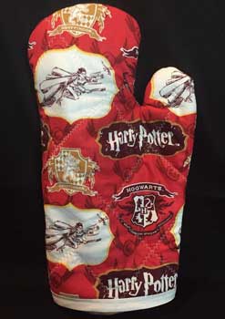 Glove shaped oven mitt inspired by Harry Potter