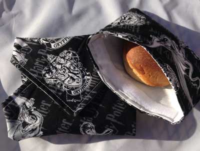 Reusable sandwich bags inspired by Harry Potter