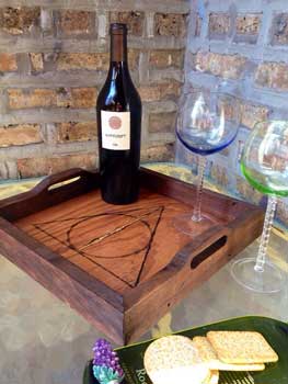 Serving tray inspired by Harry Potter and the Deathly Hallows
