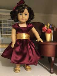 Holiday gown inspired by Gryffindor colors