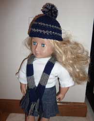 Knitted Ravenclaw hat and scarf