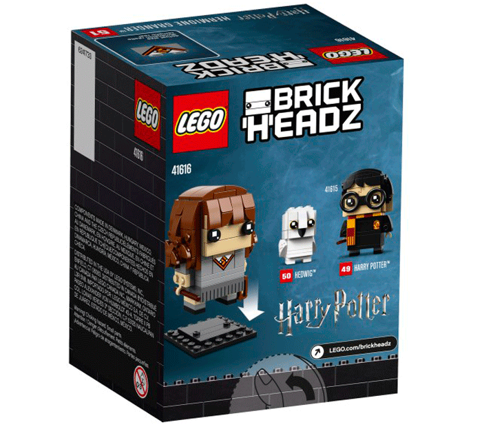 Back cover of the LEGO BrickHeadz of Hermione Granger. #hp #harrypotter #harrypotterfan #hermione #hermionegranger #lego #brickheadz