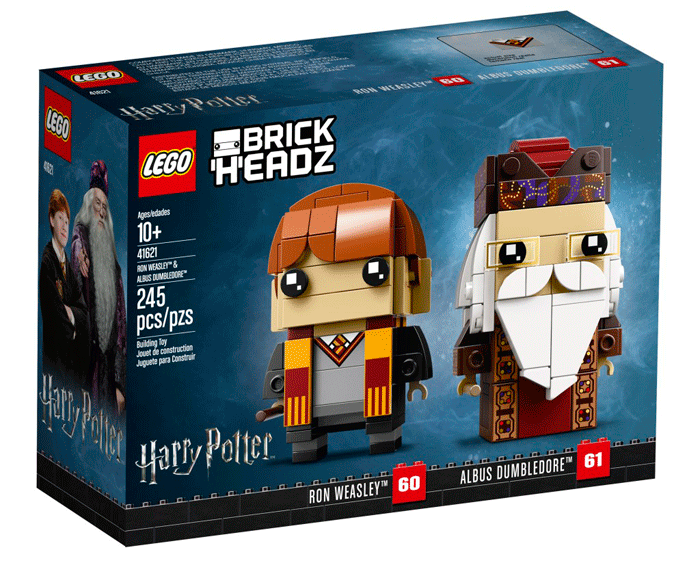 Front cover for the LEGO Brickheadz of Ron Weasley and Albus Dumbledore. #hp #harrypotter #potterhead #lego #brickheadz