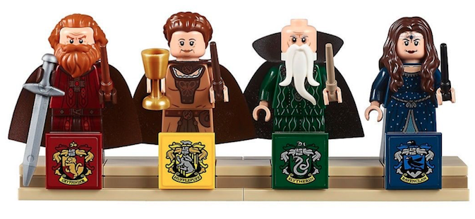 The four founding members in the LEGO Hogwarts Castle set 71043