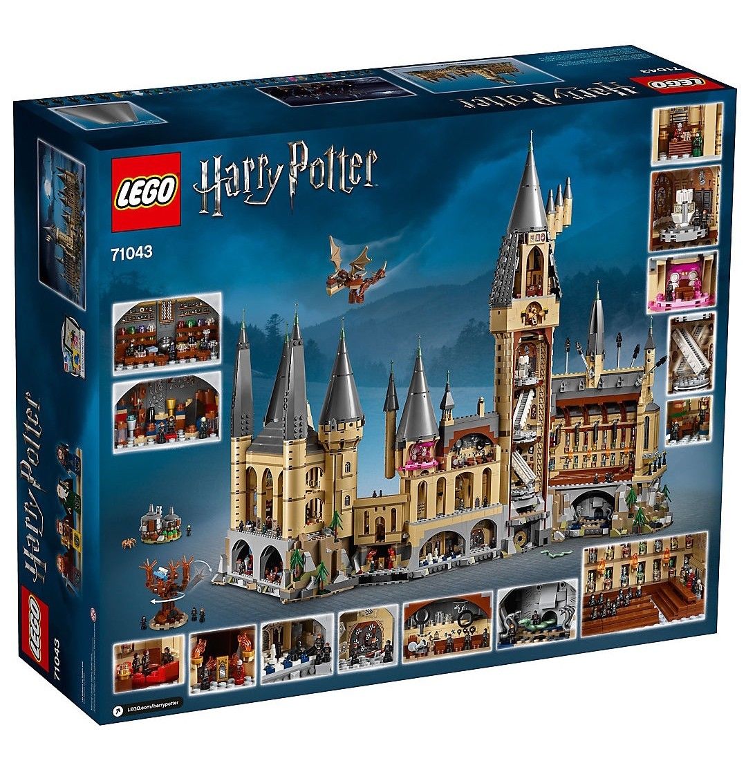Back of box for LEGO Hogwarts Castle set 71043