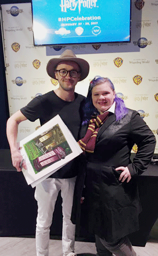 I'm not sure but this might have been the first time, or one of the firsts, that Vanessa met Tom Felton. It was at the 2017 Celebration of Harry Potter at Universal Studios.