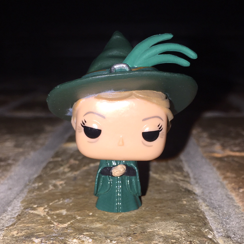 Professor Minerva McGonagall wearing her emerald green robe