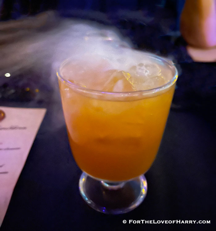 Fog emitted from the drink after it was poured over the ice