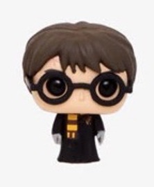 Harry Potter Wearing Gryffindor Clothes From a Harry Potter Funko Advent Calendar