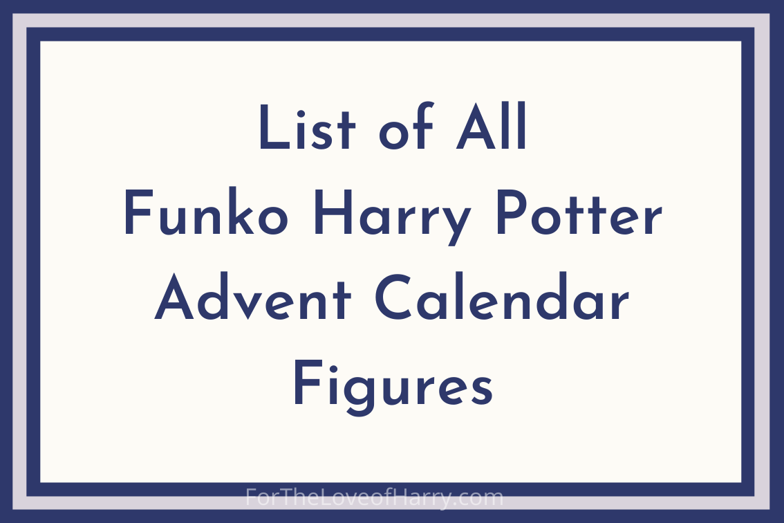 Harry potter funko advent best sale calendar list