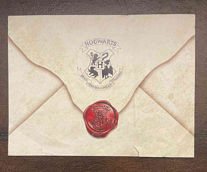 The Back of Dame Helen Mirren's Hogwarts Letter
